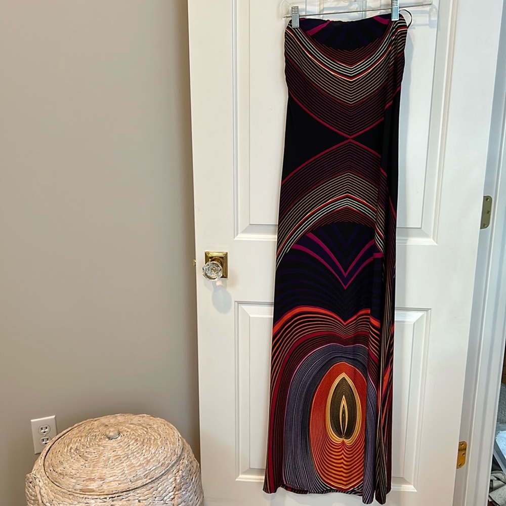 Narcisa Lang Strapless Maxi Dress size M